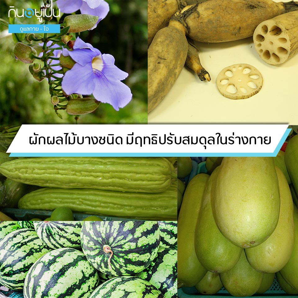 ผักและผลไม้บางชนิด ช่วยปรับสมดุลในร่างกาย