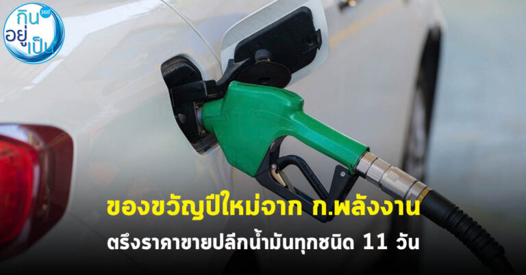 ของขวัญปีใหม่จาก ก.พลังงาน ตรึงราคาขายปลีกน้ำมันทุกชนิด 11 วัน