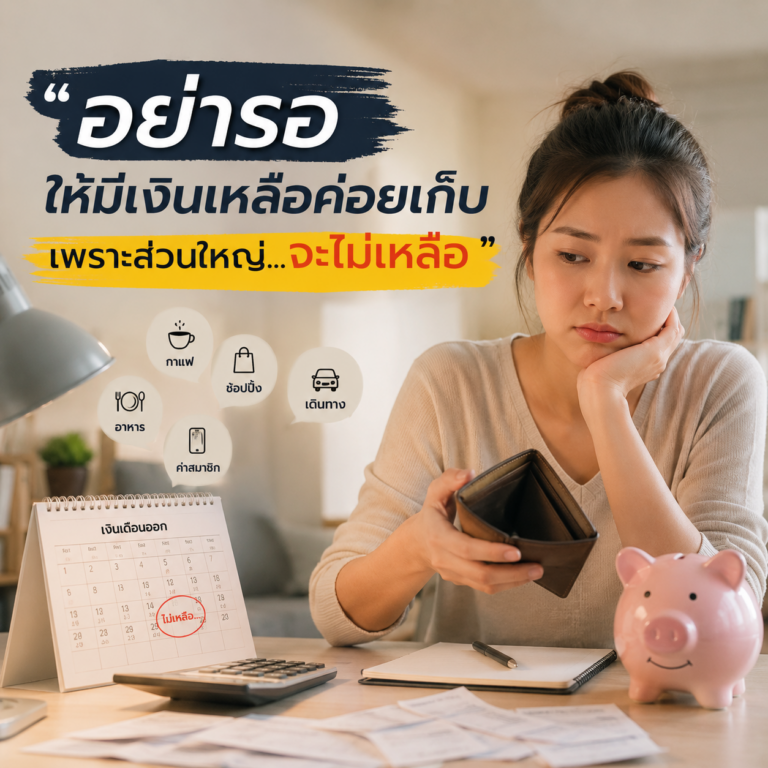 อย่ารอให้มีเงินเหลือ (ค่อยเก็บ) เพราะส่วนใหญ่ (ไม่เหลือ)